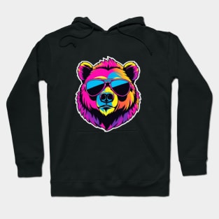 Cool Neon Bear Hoodie